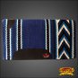 FE134 HILASON WESTERN NEW ZEALAND WOOL SADDLE BLANKET BLUE TURQUOISE BLACK WHITE