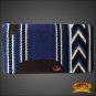 FE134 HILASON WESTERN NEW ZEALAND WOOL SADDLE BLANKET BLUE TURQUOISE BLACK WHITE