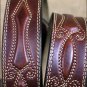 44in. SILVER CREEK BROWN OIL FANCY PADDED MEN'S LEATHER BELT COWBOY TRAIL REDER