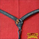 HILASON WESTERN LEATHER HORSE BREAST COLLAR ANTIQUE BLACK HAND FLORAL CARVED