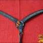 HILASON WESTERN LEATHER HORSE BREAST COLLAR ANTIQUE BLACK HAND FLORAL CARVED