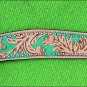 HILASON WESTERN LEATHER HORSE BRIDLE HEADSTALL BREAST COLLAR TAN GREEN