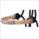 CLASSIC EQUINE HORSE NYLON RAWHIDE NOSEBAND HALTER BLACK INLAID