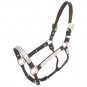TOUGH 1 HORSE ROYAL KING RAISED STAR LEATHER SHOW HALTER DARK OIL