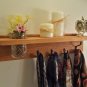 Primative Country Shelf 4 hook Cottage Decor Natural CEDAR Wood