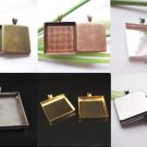 50Pcs Pendant Blank/ Pendant Settings /Approx 1mm Thick / 3 mm Deep/MIX COLOR/FREE