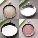 50PCS /Pendant Blank/Pendant Settings/Diameter25mm/MIX COLOR,nickel-free