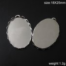 200pcs/pack Brass Pendant Setting,Base Diameter:18x25mm,Hole:about 1x2mm,ID9428