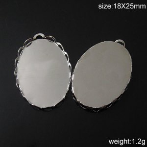 200pcs/pack Brass Pendant Setting,Base Diameter:18x25mm,Hole:about 1x2mm,ID9428