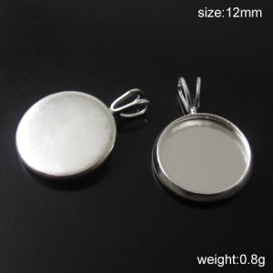 200pcs/pack Brass Pendant Setting ,Base Diameter:12mm,hole:about 4x2mm,ID10944