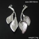 100pcs/pack Brass Filigree Pendant ,38x16mm,Hole:about 2mm,ID8664