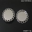 100pcs/pack Brass Pendant Setting,Base Diameter:13x18mm,Hole:about 1x2mm,ID11478