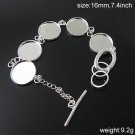 50strand/pack  Bracelet, Brass,7.4inch,clasp:13.5X7.5mm,16mm,ID12145