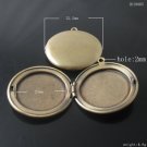 100pcs/pack Brass Locket Photo Pendant,32.5X36mm,hole:1.5mm,ID18865