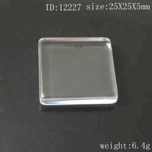 200pcs/pack Glass Cabochons,Square,25X25X5mm,ID12227