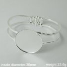 30pcs/pack Cuff Bracelet with 30mm round Setting,ID12124