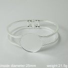 50pcs/pack Cuff Bracelet with 25mm round Setting,ID12123
