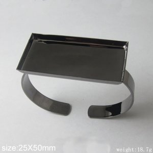 50pcs/pack Jewelry Brass Bracelet,Base Diameter:25x50mm,ID19375