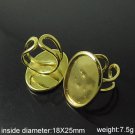 50pcs/pack,Jewelry Ring base ,brass,18x25mm,inside diameter:18mm ,ID917