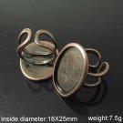 50pcs/pack,Jewelry Ring base ,brass,18x25mm,inside diameter:18mm ,ID917