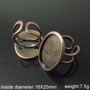 50pcs/pack,Jewelry Ring base ,brass,18x25mm,inside diameter:18mm ,ID917