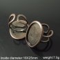 50pcs/pack,Jewelry Ring base ,brass,18x25mm,inside diameter:18mm ,ID917