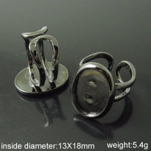 100pcs/pack,Ring Bases,base inside diameter 13x18mm,ID7351