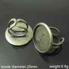 50pcs/pack,Jewelry finger ring, brass, 25mm,,ID10412