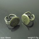100pcs/pack,Ring Bases,Perfect for Cabochons, 16mm,ID8130