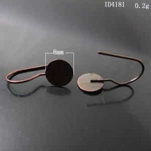 500pcs/pack,Hot parts,Jewelry brass hook Earwite,base diameter:8mm,15mm long ,ID4181
