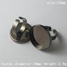 100pcs/pack,Style popular in Europe,Ring Bases,Perfect for Cabochons，base diameter 25mm,ID3573