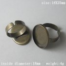 100pcs/pack,Style popular in Europe,Ring Bases, 18X25mm,ID8943