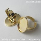 100pcs/pack,Style popular in Europe,Ring Bases, 18X25mm,ID8943