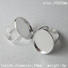 100pcs/pack,Style popular in Europe,Ring Bases, 18X25mm,ID8943