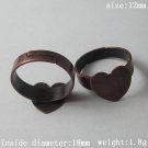 200pcs/pack,Fashion Rings,Heart shaped,Ring Bases, 12mm,ID4813