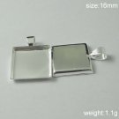 100Pcs/pack,Hot sale, Brass Pendant Blank/Pendant Settings,Square,16X16mm,ID5639