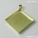 100Pcs/pack,Hot sale,Prismatic, Brass Pendant Blank,35mm,ID5636