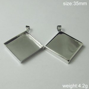 100Pcs/pack,Hot sale,Prismatic, Brass Pendant Blank,35mm,ID5636