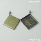 100Pcs/pack,Hot sale,Prismatic, Brass Pendant Blank,35mm,ID5636