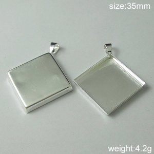 100Pcs/pack,Hot sale,Prismatic, Brass Pendant Blank,35mm,ID5636