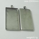 50Pcs/pack,Hot sale,Rectangular, Brass Pendant Blank,25X50mm,ID6855