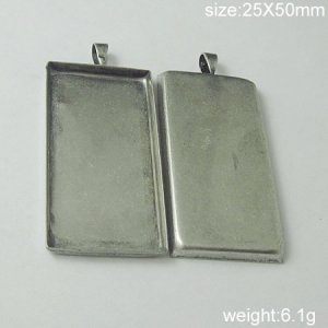 50Pcs/pack,Hot sale,Rectangular, Brass Pendant Blank,25X50mm,ID6855