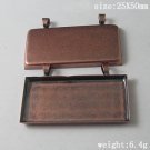 50Pcs/pack,Hot sale,Rectangle, Brass Pendant Blank,25X50mm,ID5894