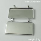 50Pcs/pack,Hot sale,Rectangle, Brass Pendant Blank,25X50mm,ID5894