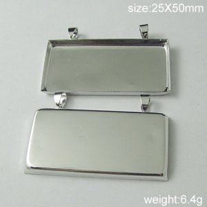50Pcs/pack,Hot sale,Rectangle, Brass Pendant Blank,25X50mm,ID5894