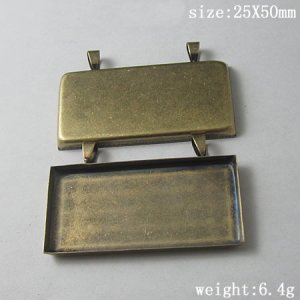 50Pcs/pack,Hot sale,Rectangle, Brass Pendant Blank,25X50mm,ID5894