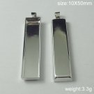100s/pack,Hot sale,Rectangle, Brass Pendant Blank,10X50mm,ID6093