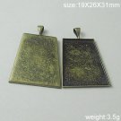 100s/pack,Hot sale,Trapezoid, Brass Pendant Blank,19X31X26mm,ID7639