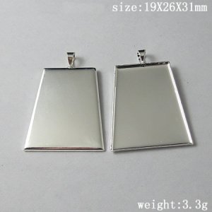 100s/pack,Hot sale,Trapezoid, Brass Pendant Blank,19X31X26mm,ID7639