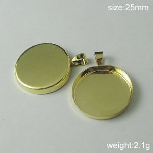 100s/pack,Hot sale,Circular, Brass Pendant Blank,25mm,ID2365